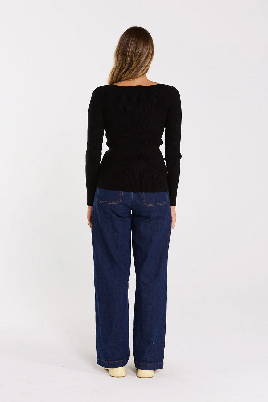 THING THING LOOP LONG SLEEVE - BLACK - THE VOGUE STORE