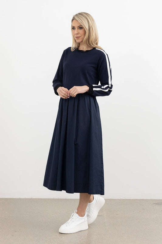 STYLE X LAB FROST NOIR DRESS - NAVY - THE VOGUE STORE