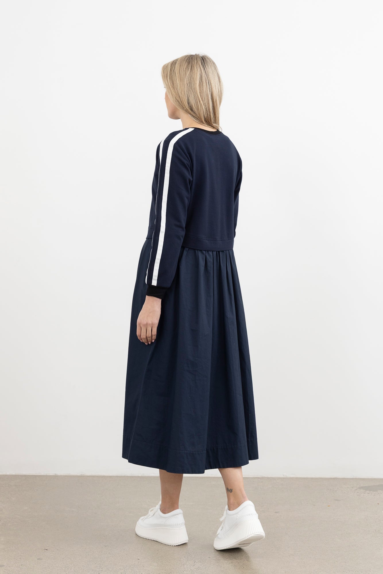STYLE X LAB FROST NOIR DRESS - NAVY - THE VOGUE STORE