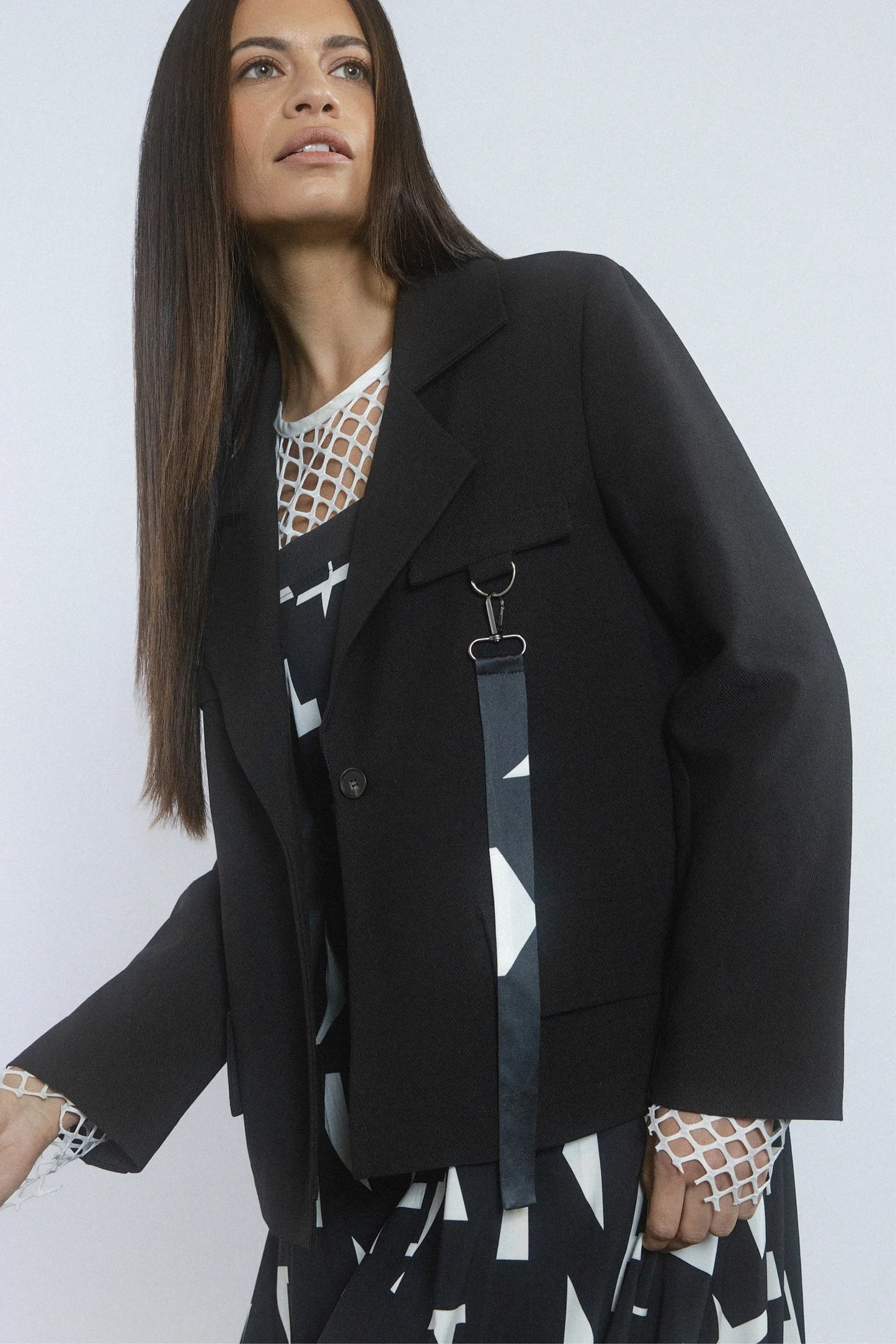 REPERTOIRE GEO JACKET - BLACK - THE VOGUE STORE