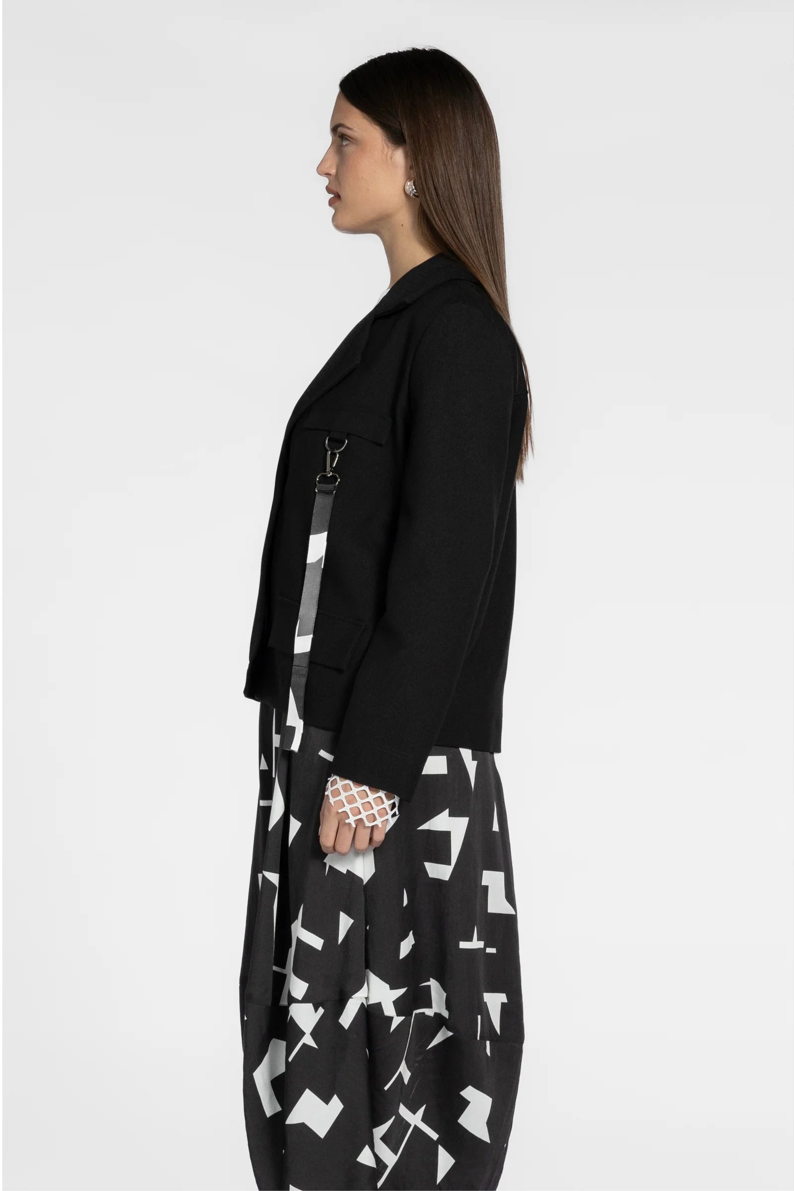 REPERTOIRE GEO JACKET - BLACK - THE VOGUE STORE