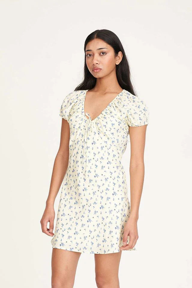 HUFFER DAWN CELINE MINI DRESS - BUTTER - THE VOGUE STORE