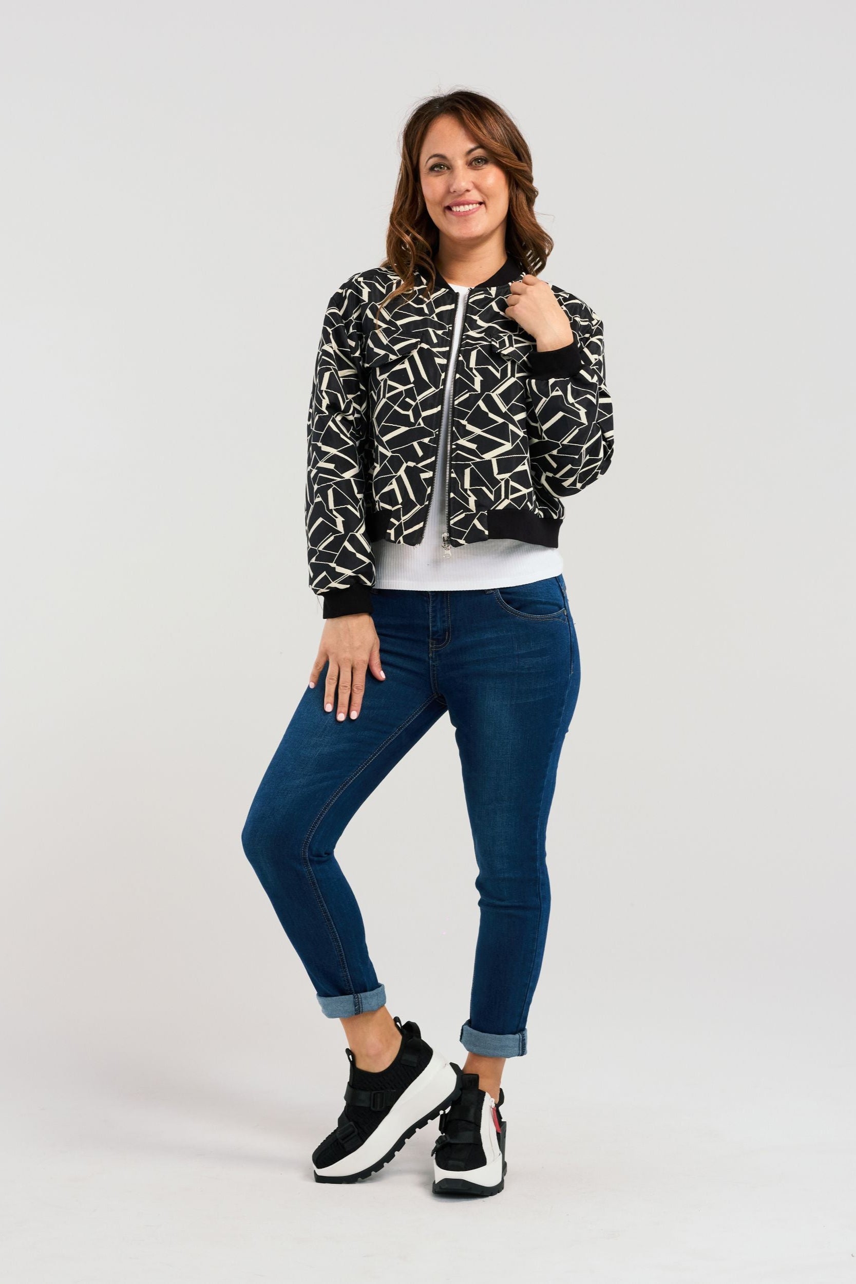 ZAFINA MILA JACKET - GEOMETRIC - THE VOGUE STORE