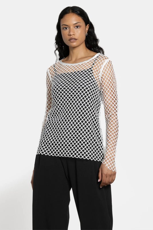 REPERTOIRE LEROY TOP - WHITE - THE VOGUE STORE