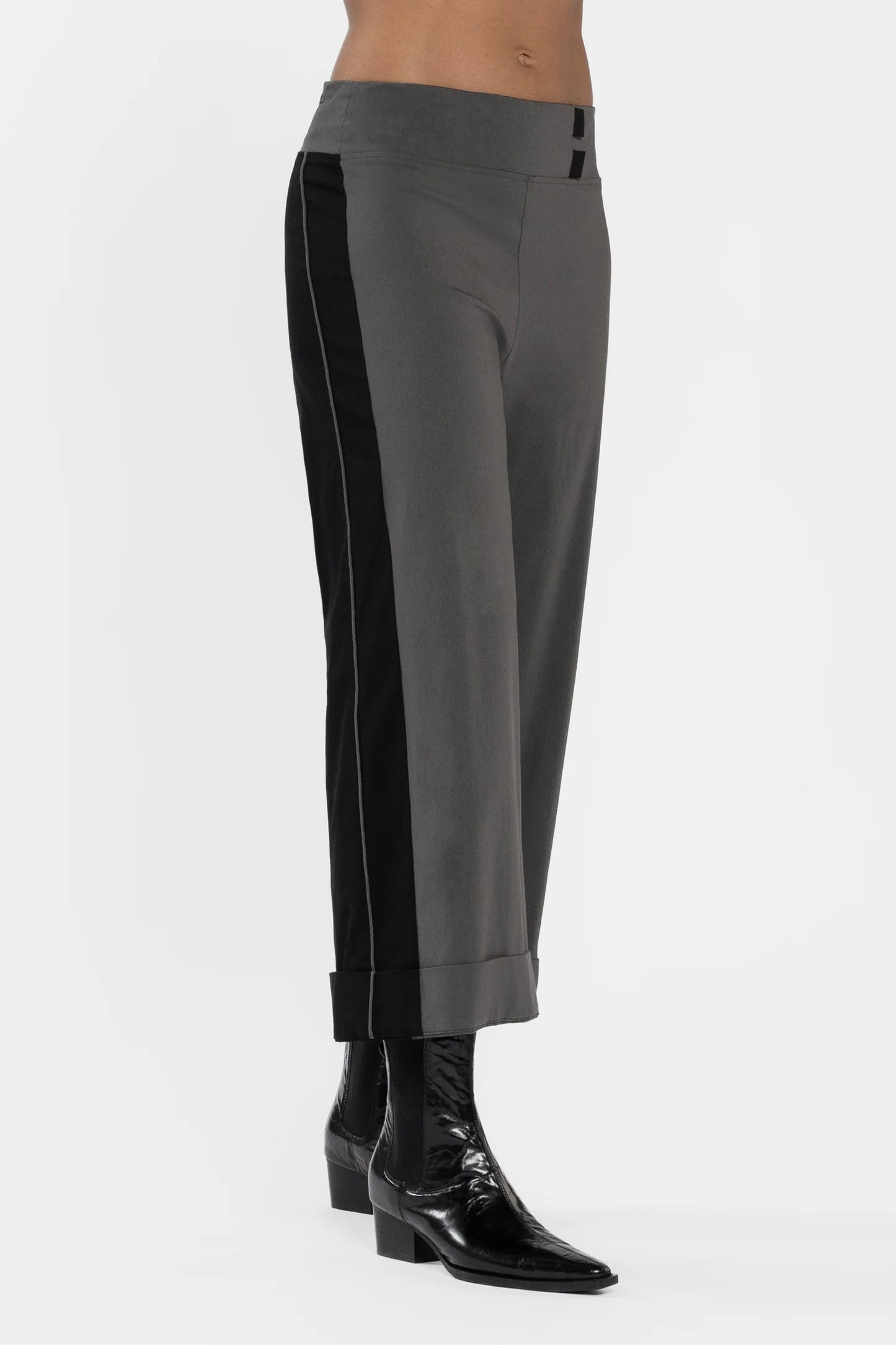 REPERTOIRE LINCOLN PANT - BLACK/KHAKI - THE VOGUE STORE