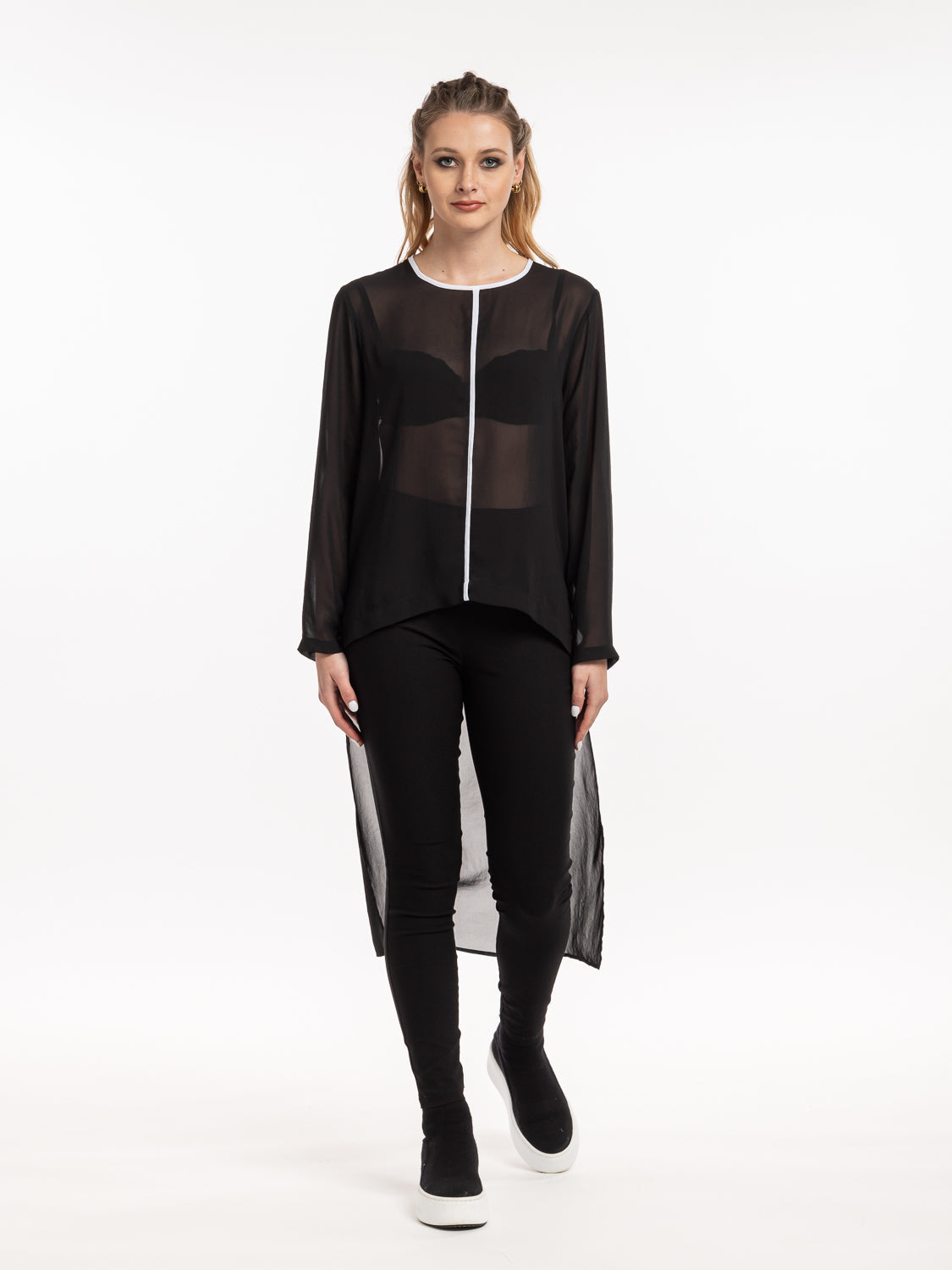 STYLE X LAB MIDNIGHT FROST TOP - BLACK - THE VOGUE STORE