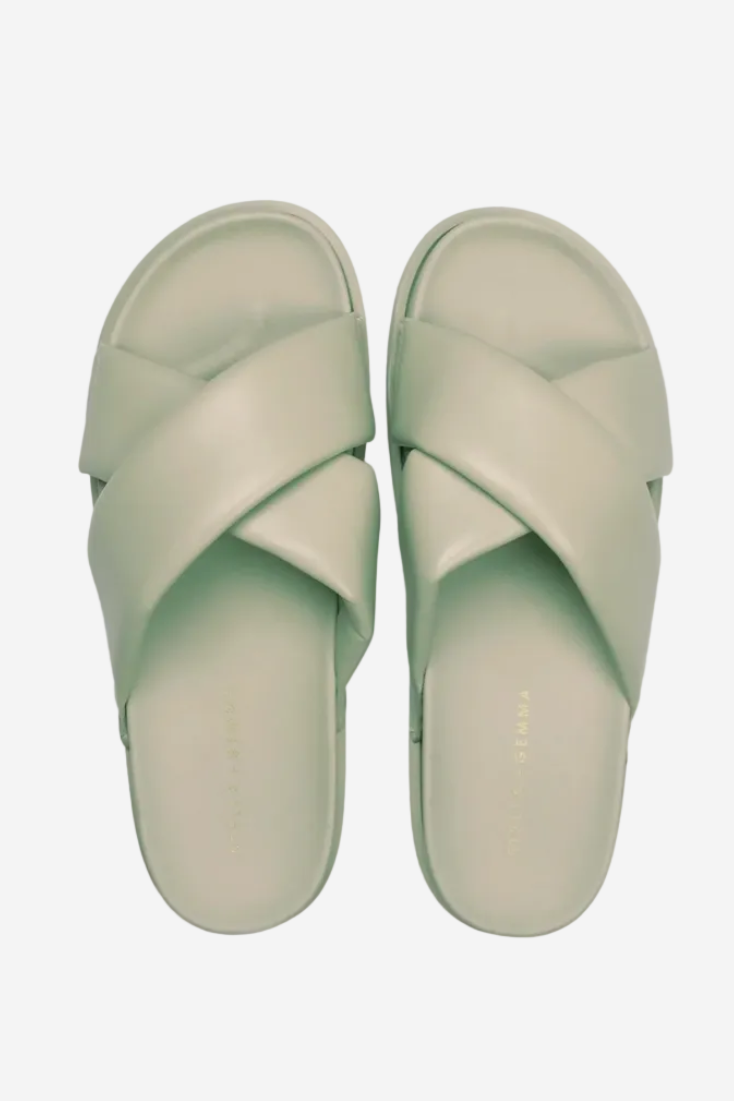 STELLA + GEMMA LAURIE MULE - SAGE - THE VOGUE STORE