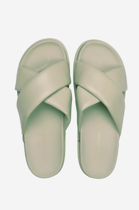 STELLA + GEMMA LAURIE MULE - SAGE - THE VOGUE STORE