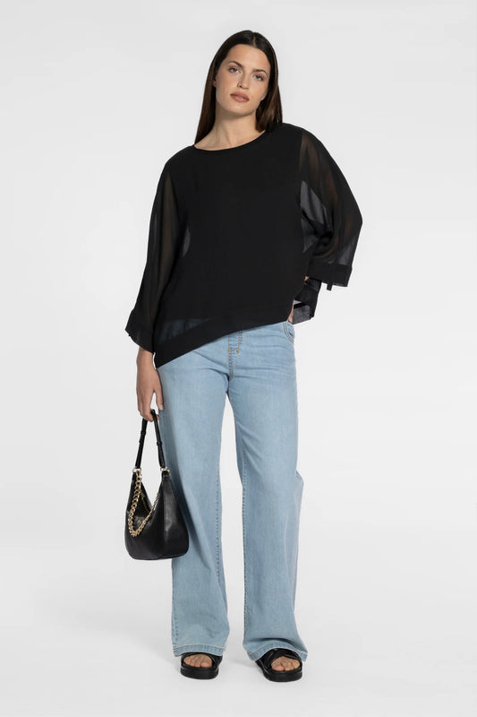 REPERTOIRE SANDI TOP - BLACK - THE VOGUE STORE