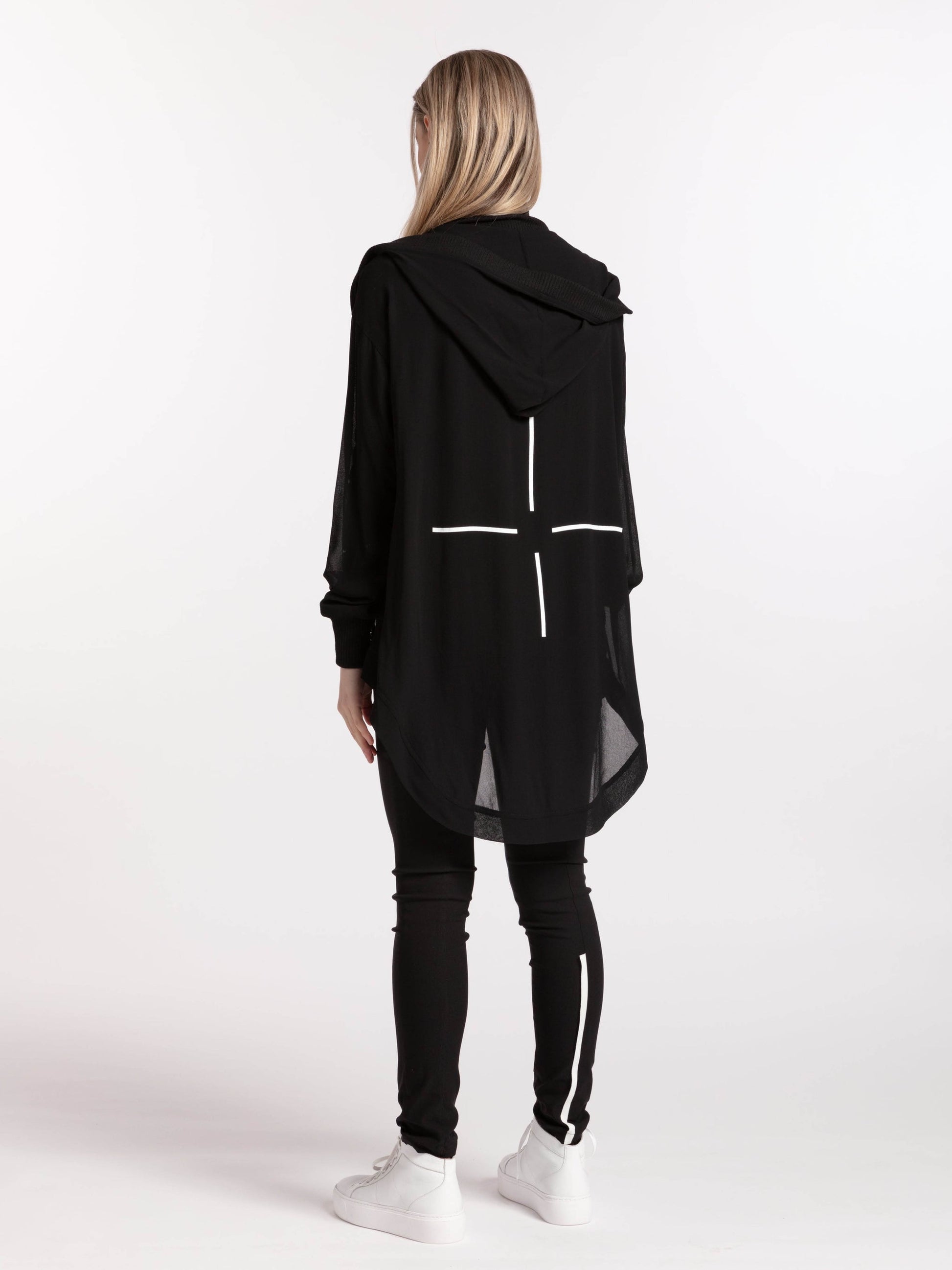 STYLE X LAB STARGAZING ZIP HOODED JACKET - BLACK - THE VOGUE STORE