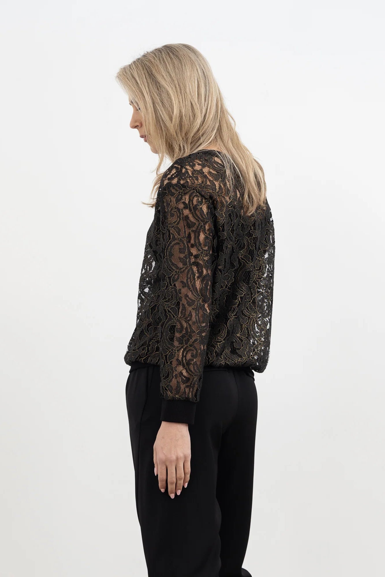 STYLE X LAB STORMY CHIC TOP GOLD LACE - THE VOGUE STORE
