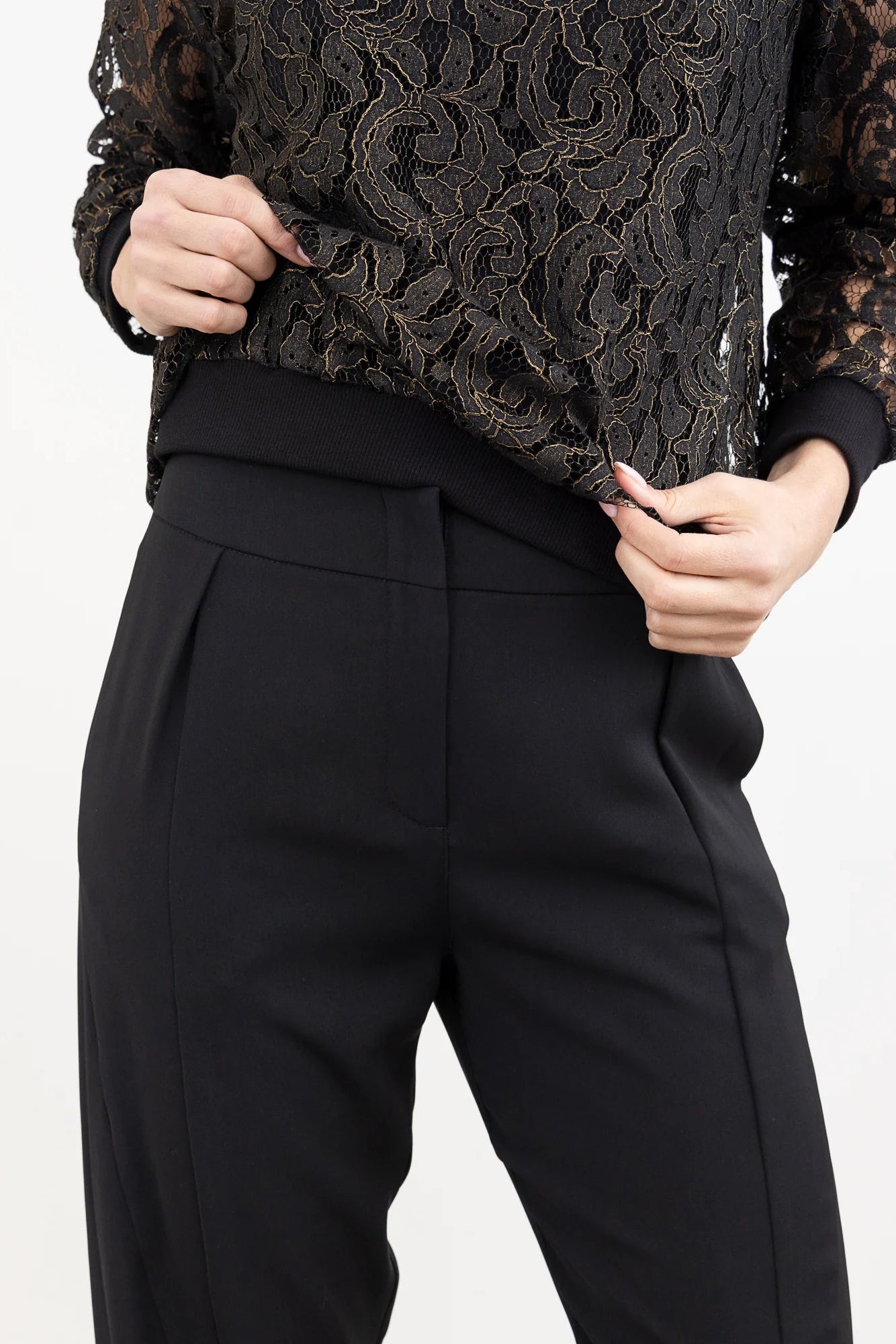 STYLE X LAB STORMY CHIC TOP GOLD LACE - THE VOGUE STORE