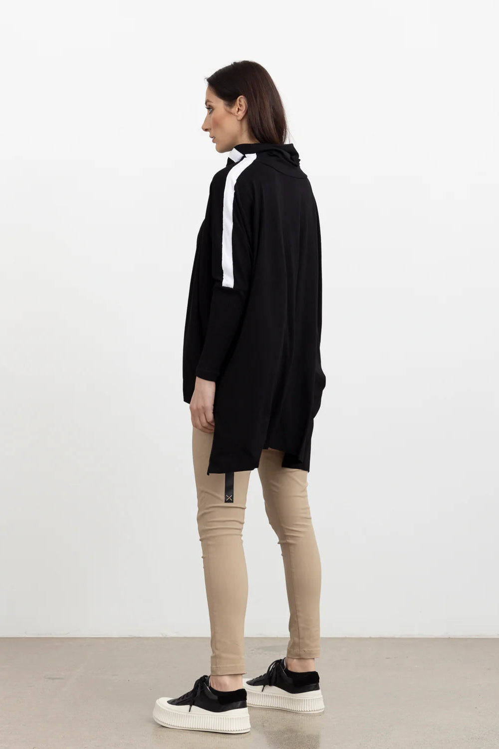 STYLE X LAB STREET POLO TOP - BLACK - THE VOGUE STORE
