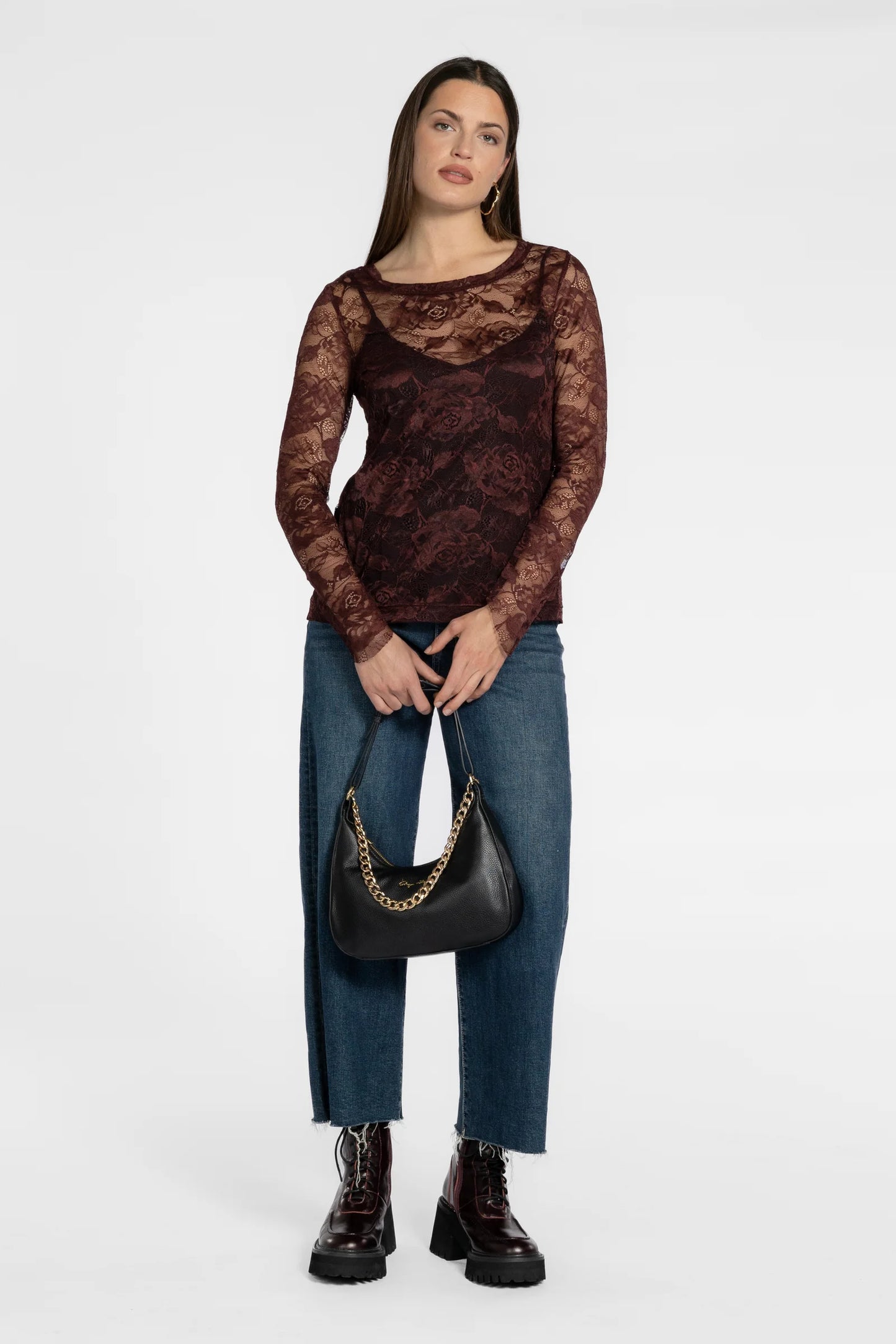 REPERTOIRE SYRAH TOP - RAISIN- THE VOGUE STORE