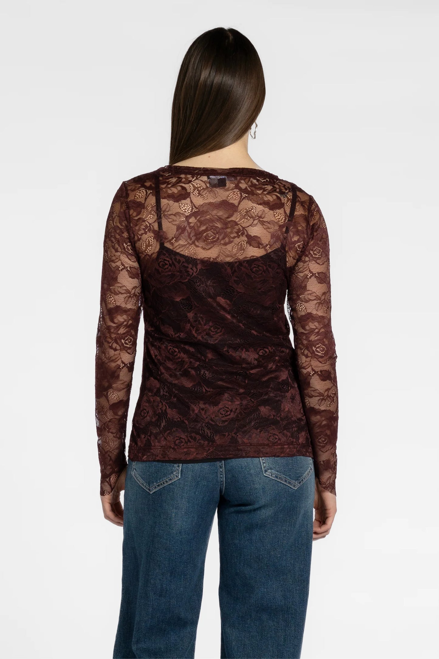 REPERTOIRE SYRAH TOP - RAISIN- THE VOGUE STORE