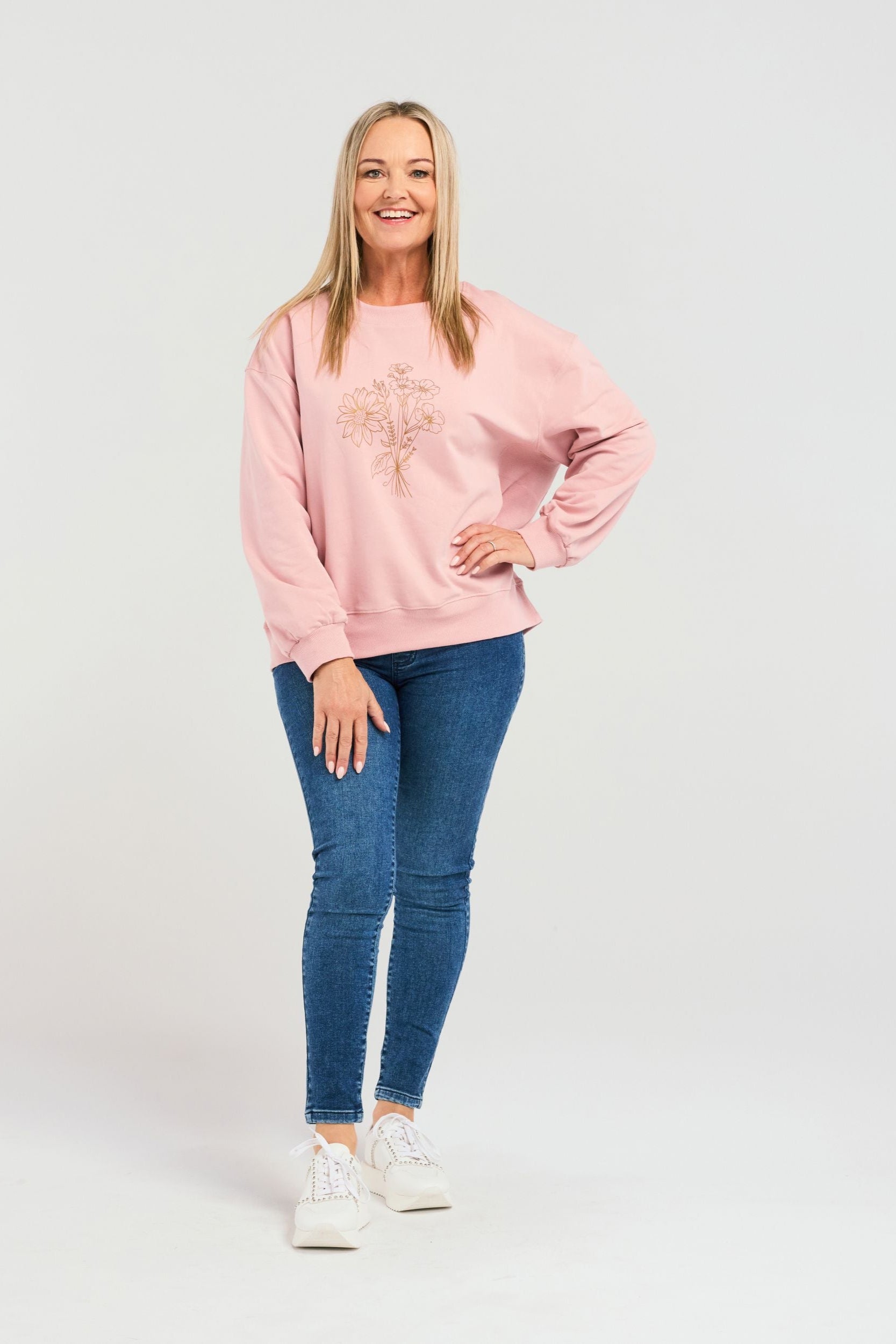 ZAFINA NYLA SWEAT - PINK - THE VOGUE STORE