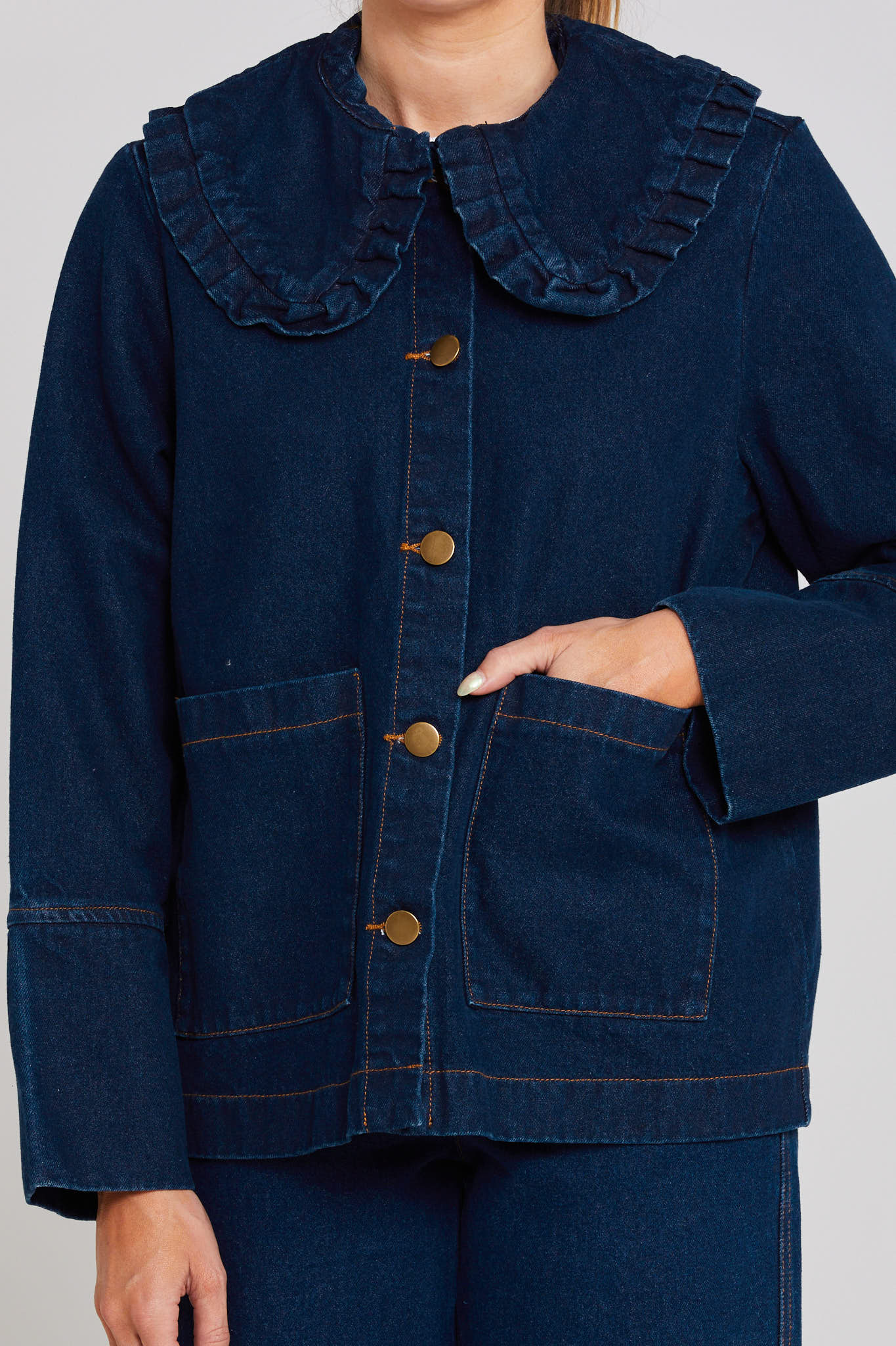 THING THING EMBARK DENIM SHACKET - INDIGO - THE VOGUE STORE