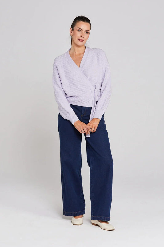 THING THING WRAPT CARDIGAN - LILAC - THE VOGUE STORE