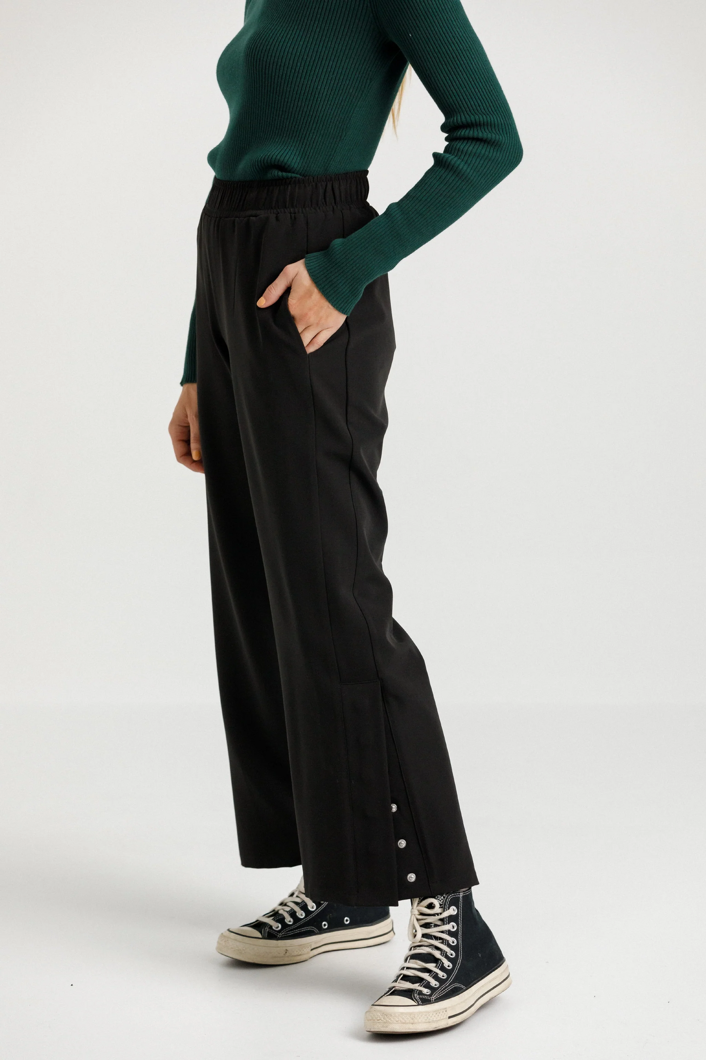 THING THING SNAPPIE PANT - BLACK - THE VOGUE STORE