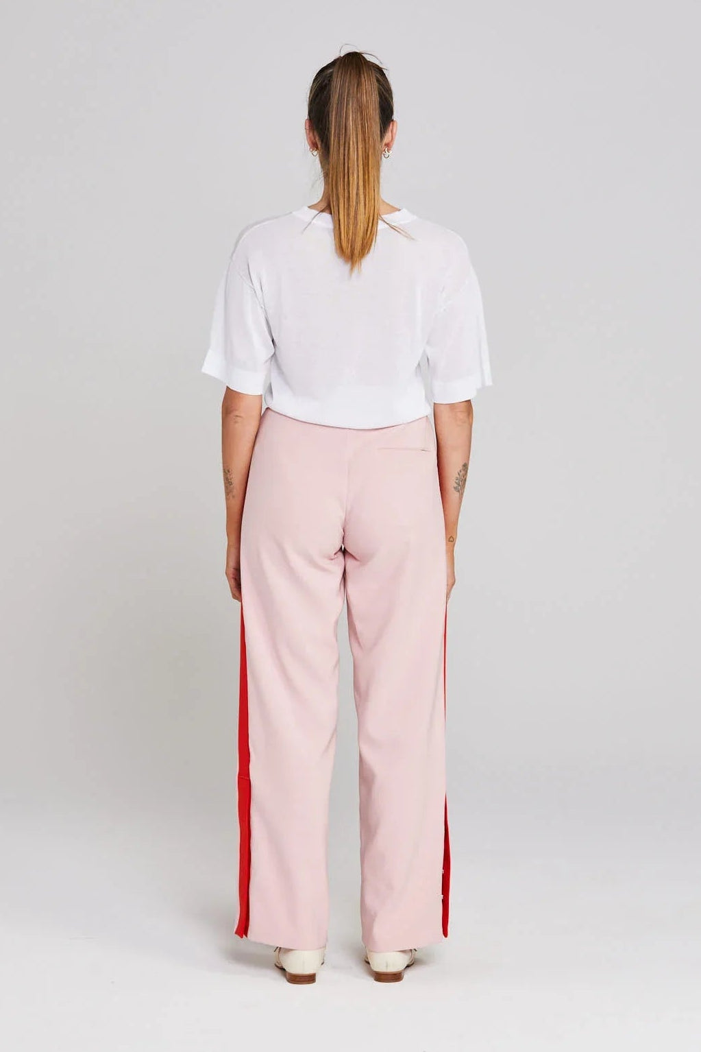 THING THING CONTRAST SNAPPY PANT - PINKY TOMATO = THE VOGUE STORE