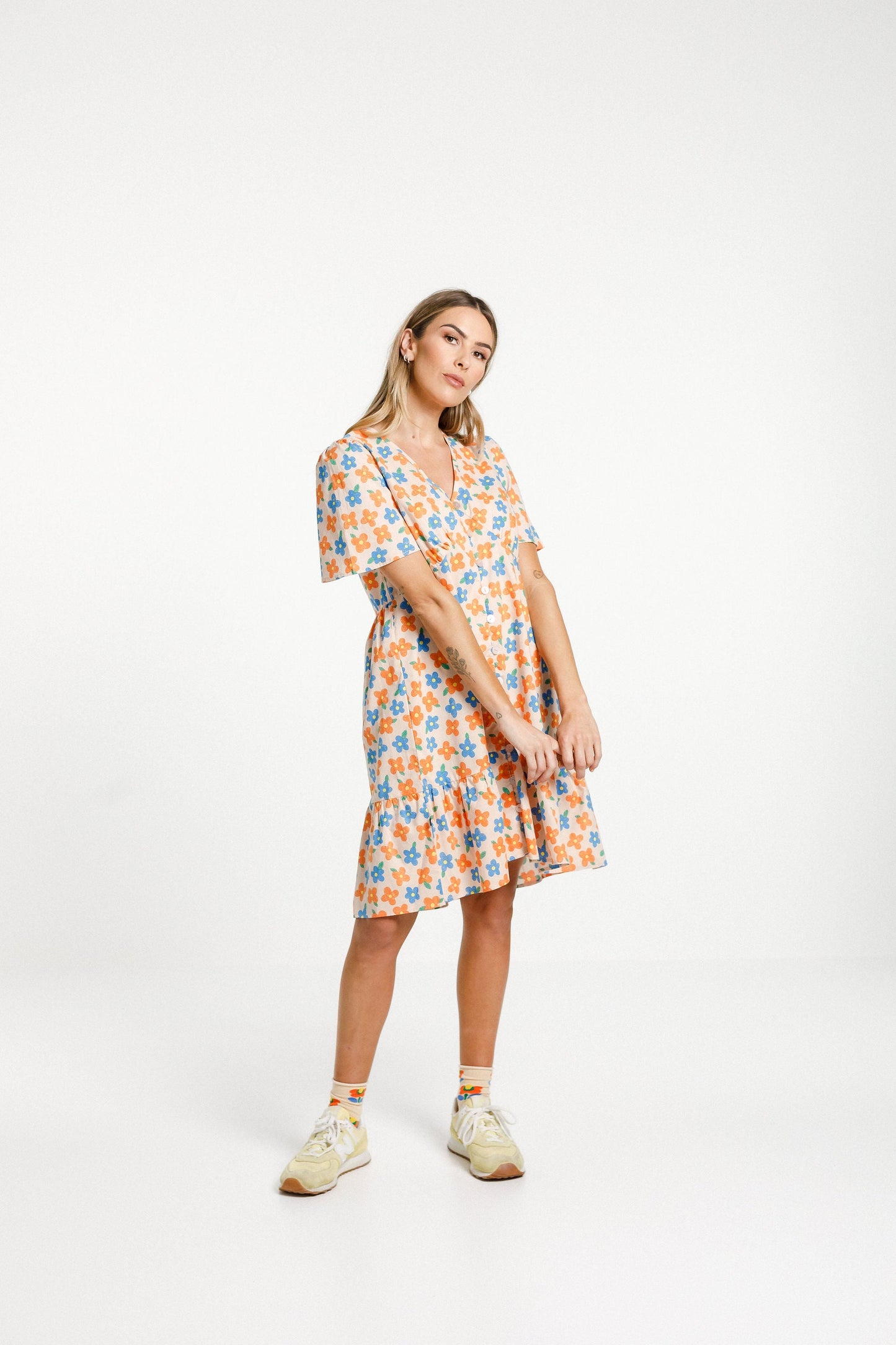 THING THING HAPPY TIMES DRESS - MARIGOLD - THE VOGUE STORE