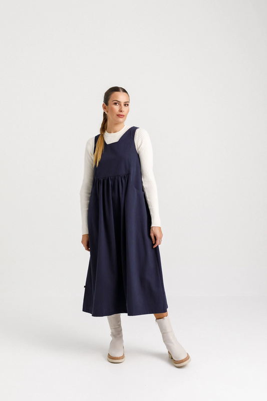THING THING EASEFUL DRESS - NAVY - THE VOGUE STORE