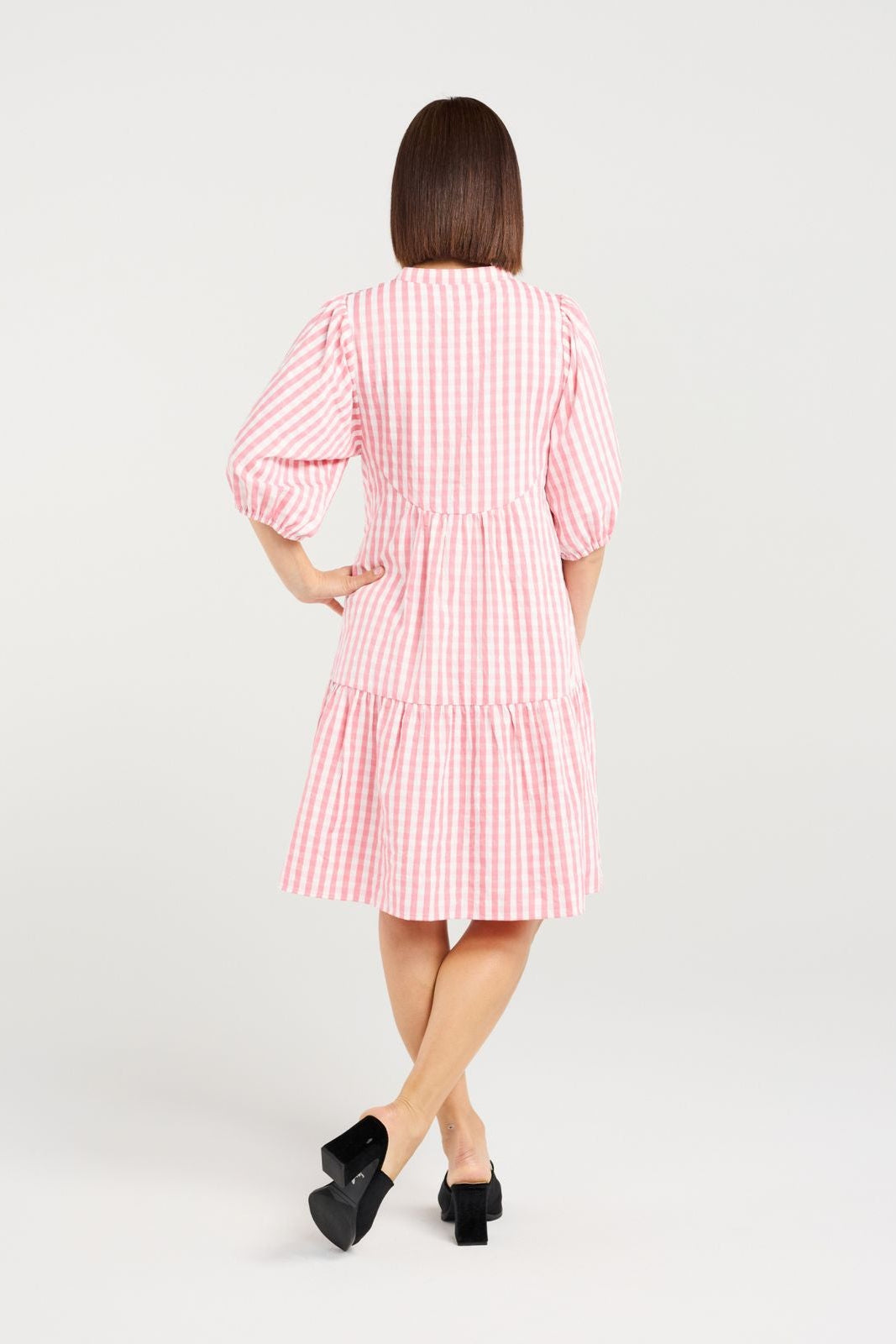 SEDUCE EILEEN DRESS - PINK CHECK - THE VOGUE STORE
