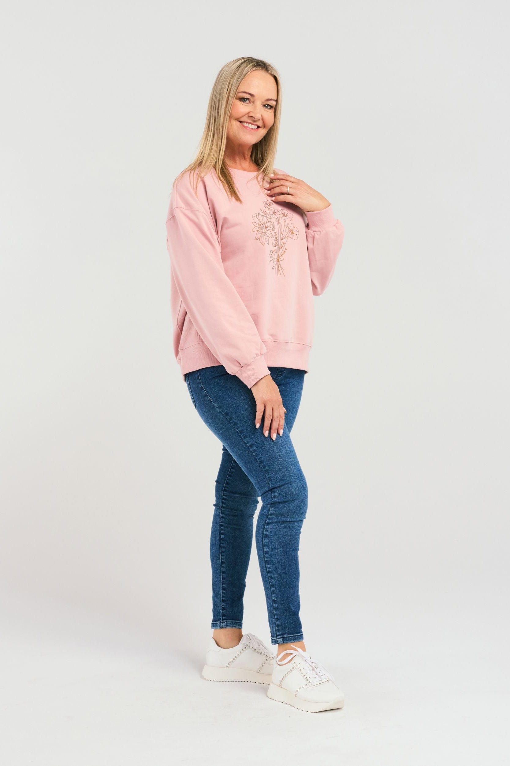 ZAFINA NYLA SWEAT - PINK - THE VOGUE STORE