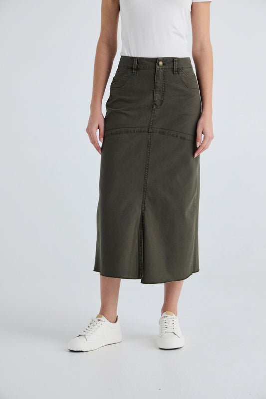 LANIA RAINE SKIRT - MILITARY - THE VOGUE STORE