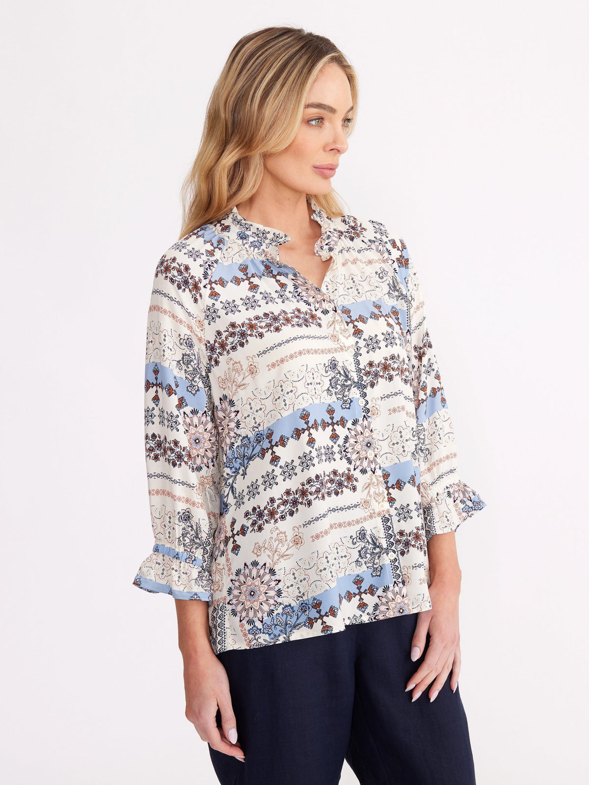 YARRA TRAIL PATCHWORK PRINT SHIRT - THE VOGUE STORE