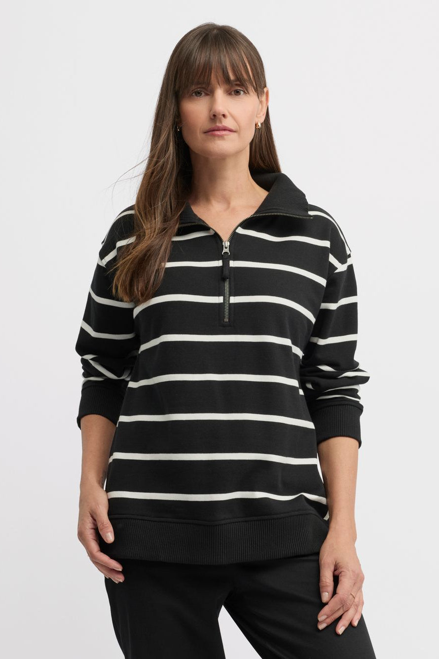 YARRA TRAIL ETERNAL SWEAT - BLACK/ECRU - THE VOGUE STORE