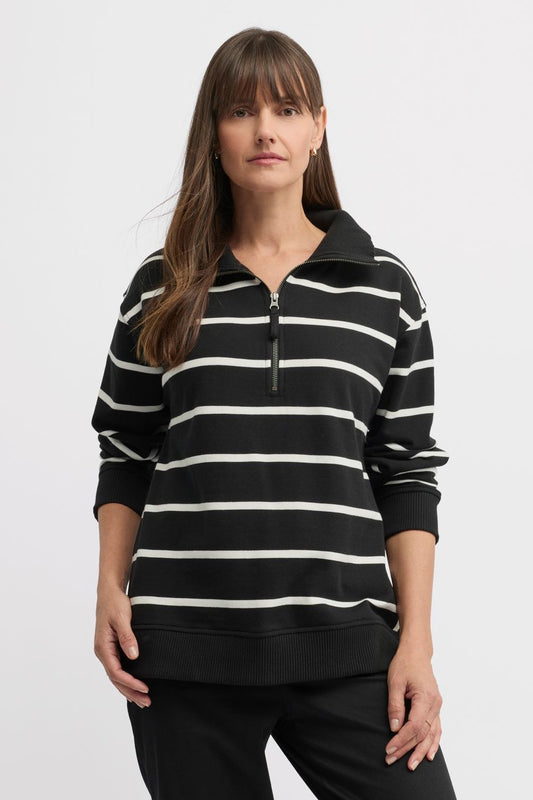 YARRA TRAIL ETERNAL SWEAT - BLACK/ECRU - THE VOGUE STORE