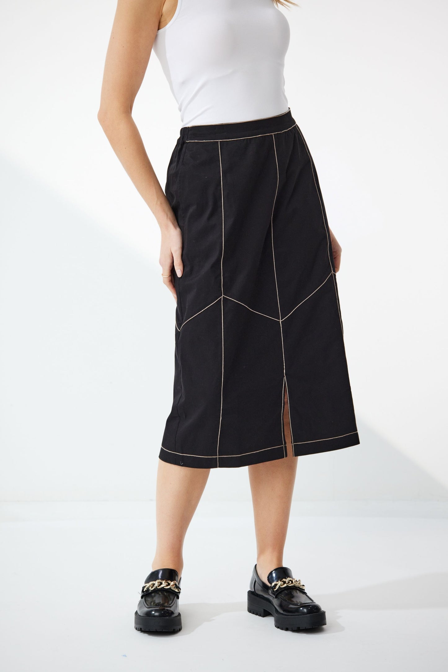 NEWPORT FORT SKIRT - BLACK - THE VOGUE STORE