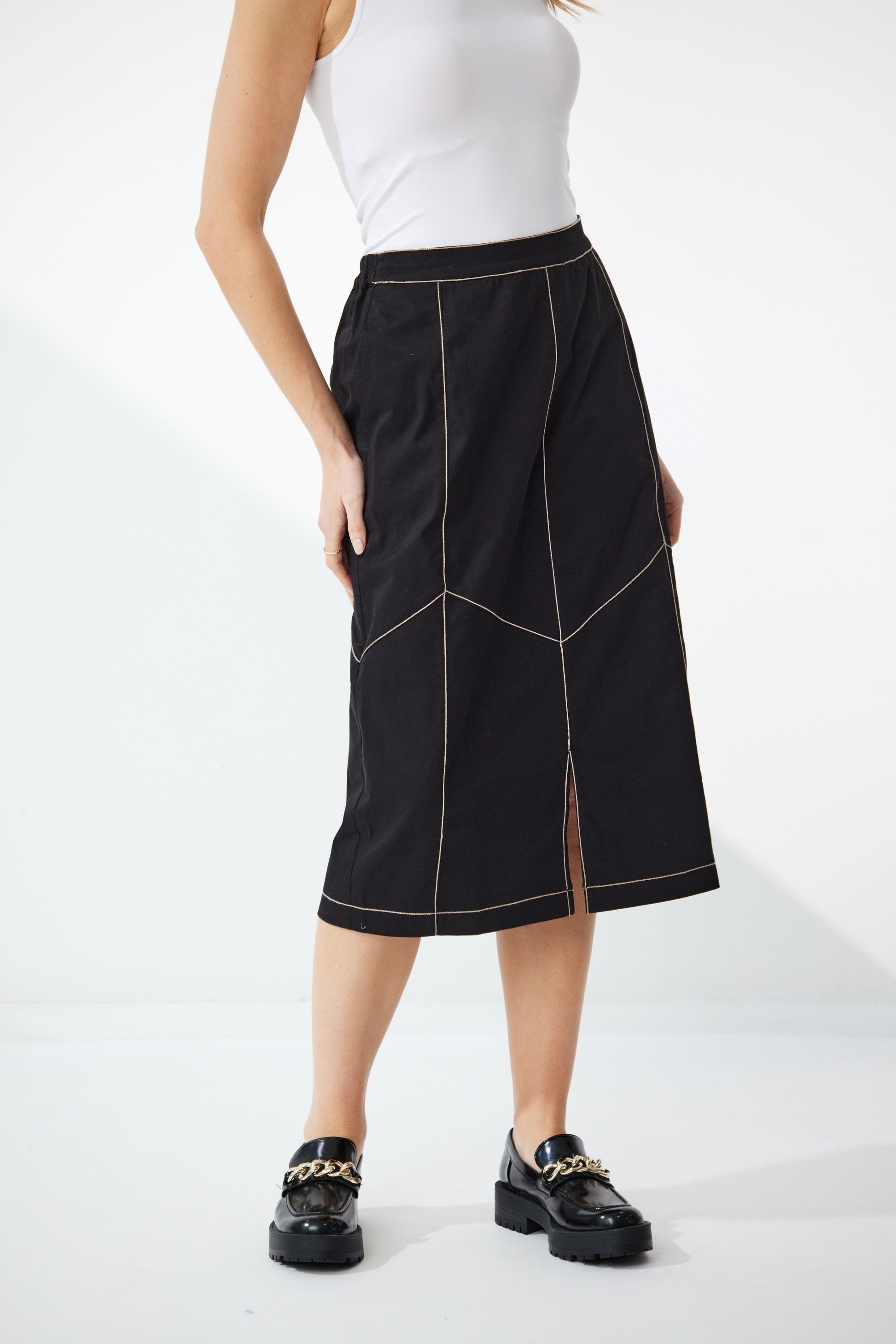 NEWPORT FORT SKIRT - BLACK - THE VOGUE STORE