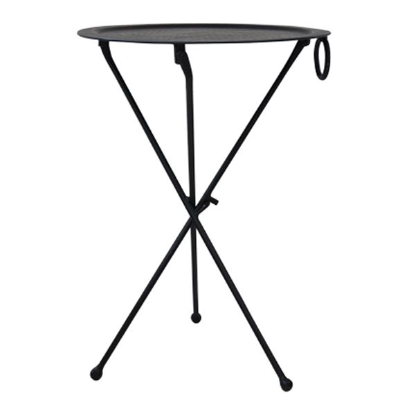 FRENCH COUNTRY ROUND BLACK ATLAS TABLE