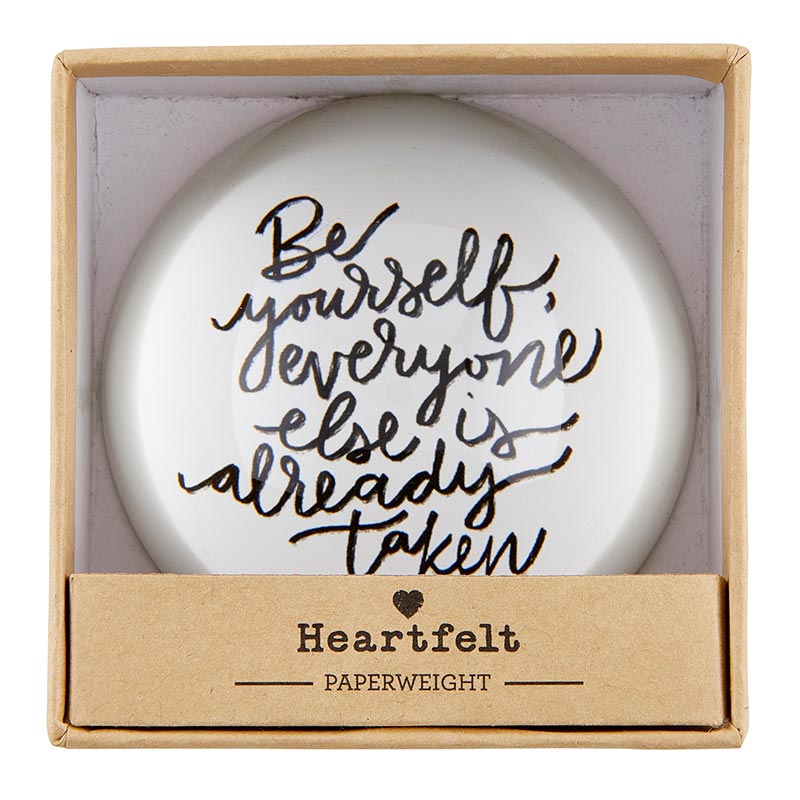 ART - GLASS PAPERWEIGHT - BE YOURSELF