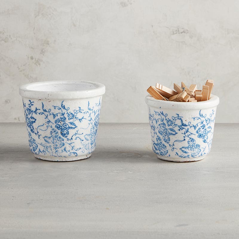 VINTAGE BLUE POT - SMALL