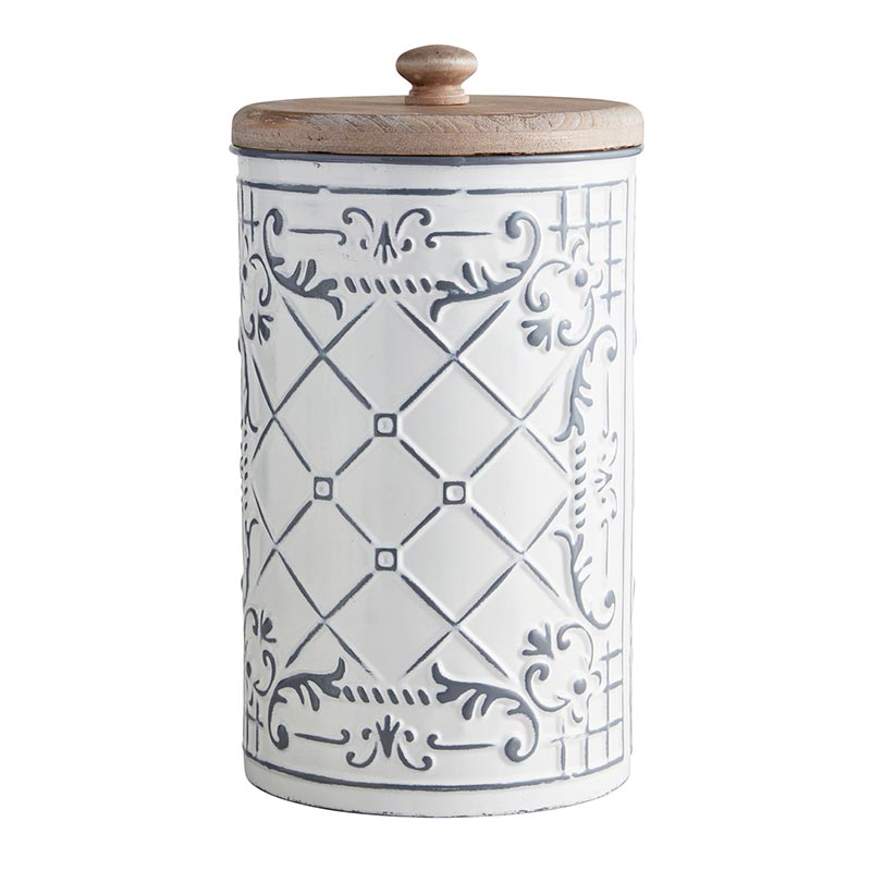 CANISTER WITH WOODEN LID - SMALL