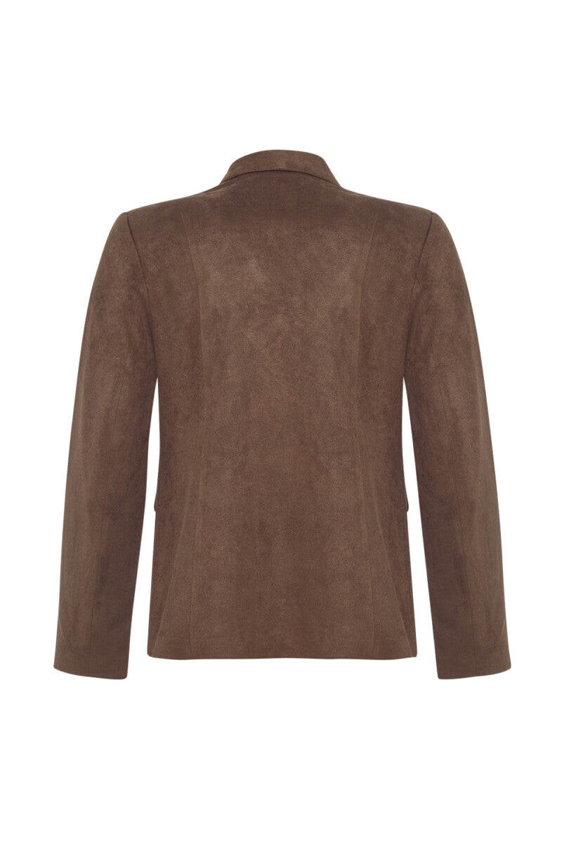MADLY SWEETLY SUEDE WITH ME JACKET - CHOCOLATE
