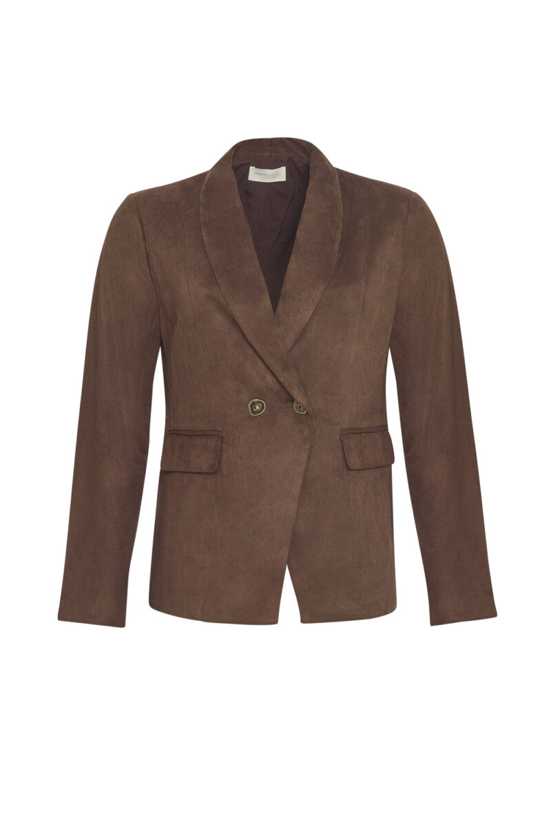 MADLY SWEETLY SUEDE WITH ME JACKET - CHOCOLATE