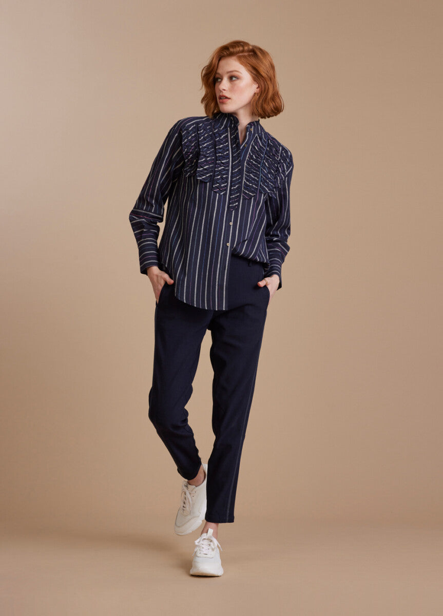 MADLY SWEETLY GOLDEN LINING SHIRT - NAVY