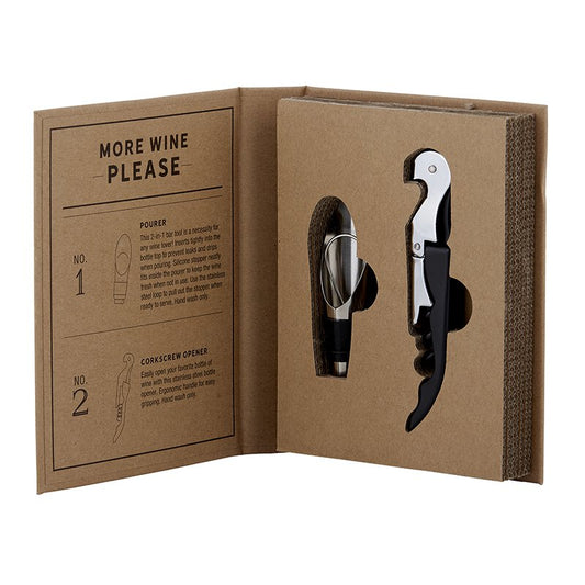 ART - CARDBOARD BOOK SET - WINE STOPPER