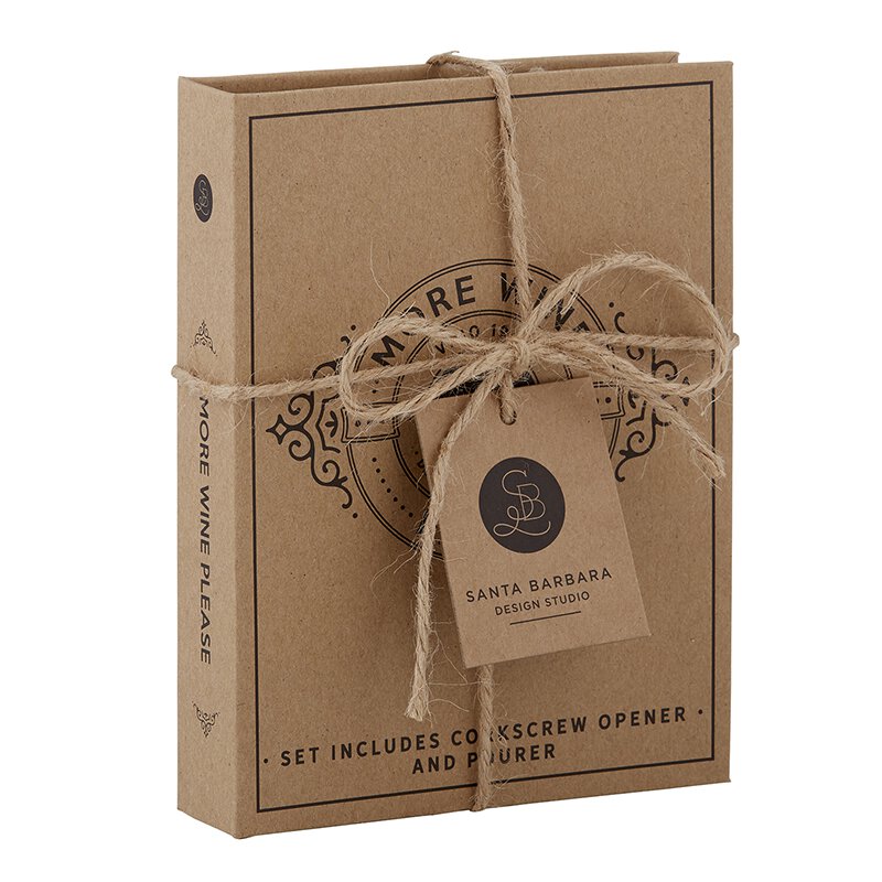 ART - CARDBOARD BOOK SET - WINE STOPPER