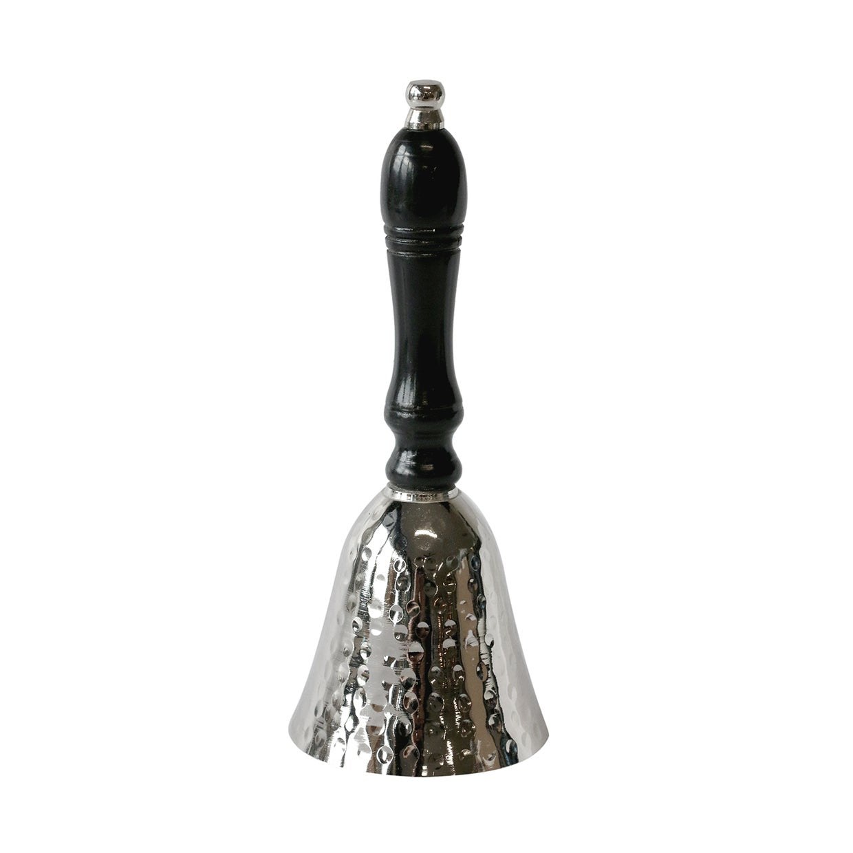 CC INTERIORS BELL IN NICKEL FINISH W BLACK WOODEN HANDLE